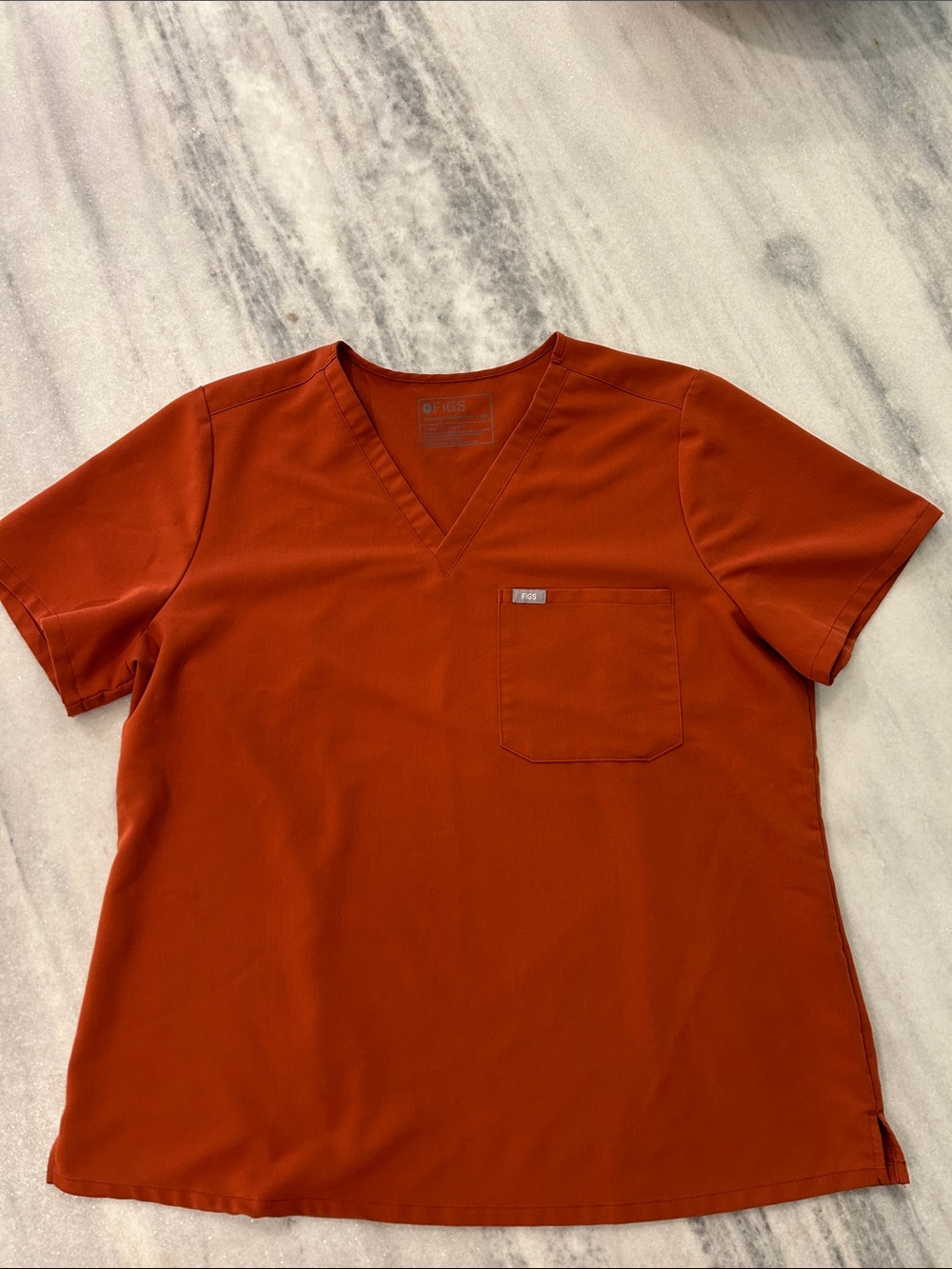 FIGS Catarina One-Pocket Scrub Top XXL Sunset Orange